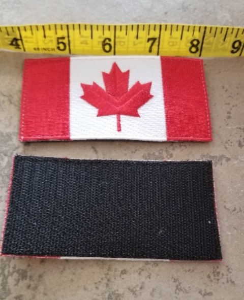 Canada Flag Patch, Red & White Long