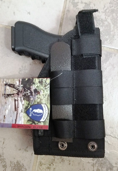Ambidextrous Shadow Elite MOLLE pistol holster Black