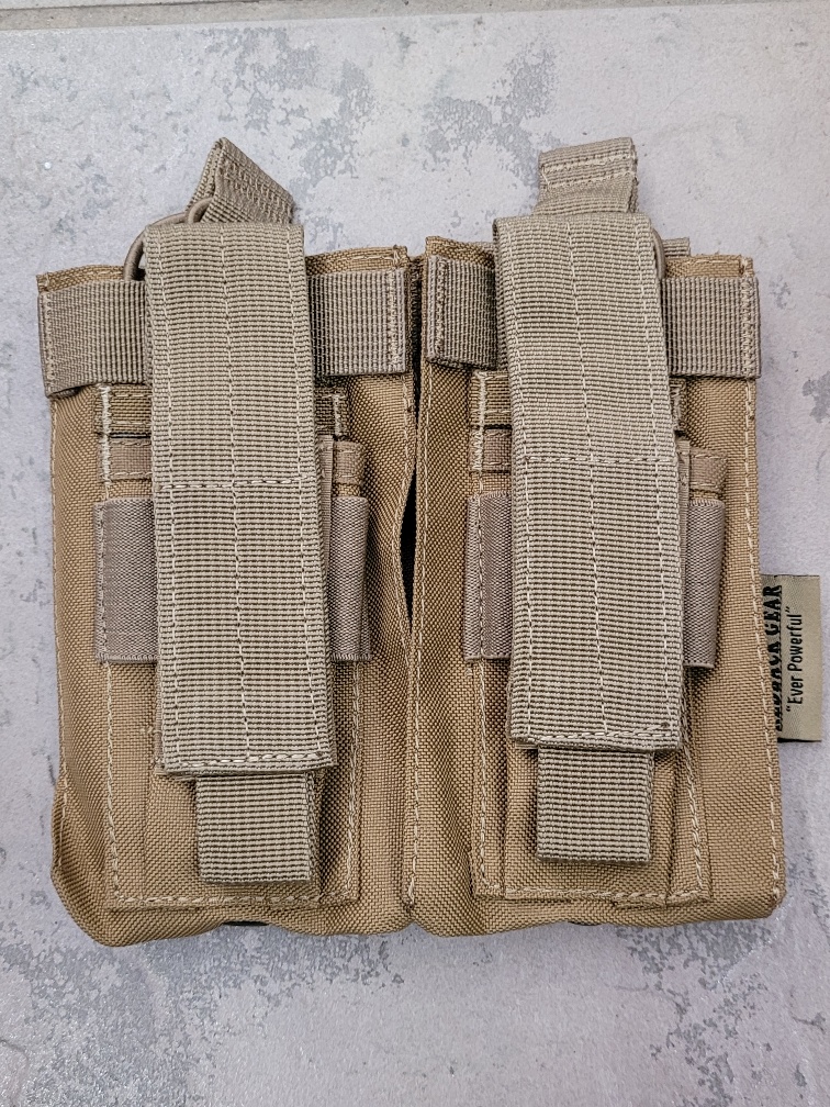AK/9mm DOUBLE OPEN-TOP MAG POUCH Shadow Strategic Coyote