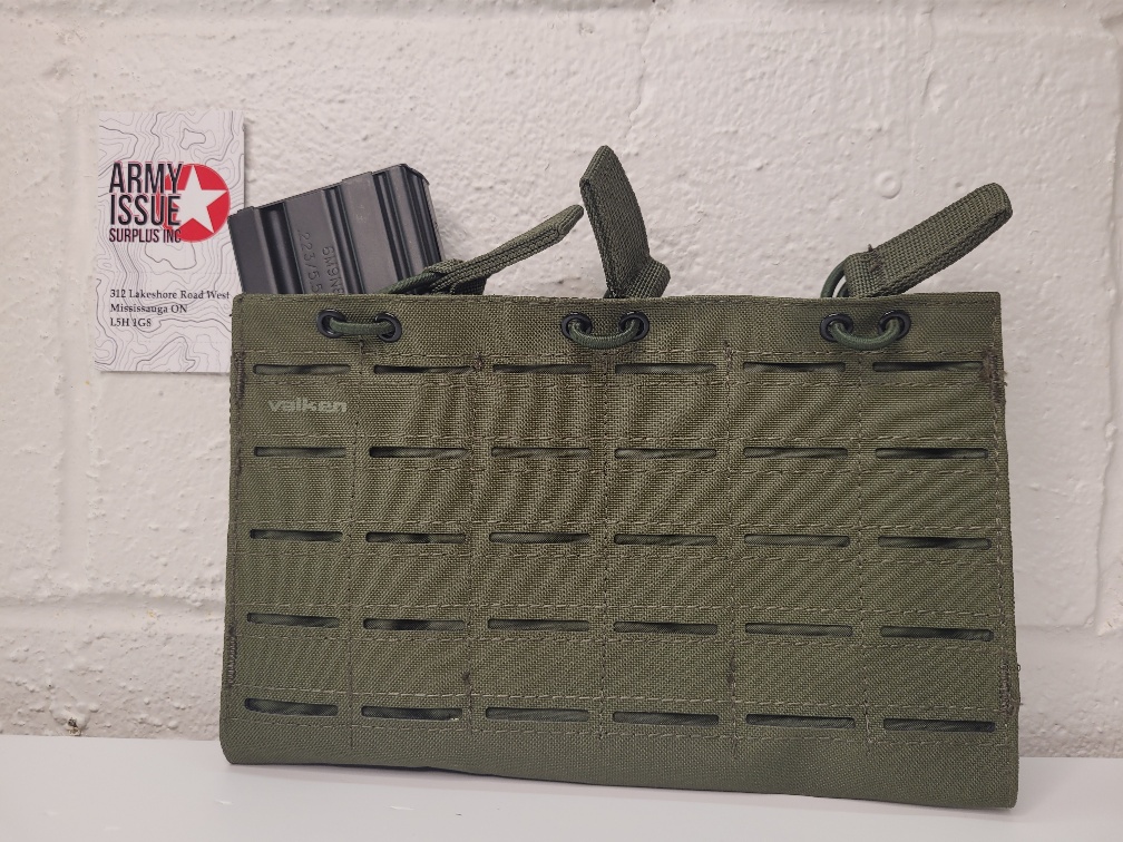Multi rifle triple mag pouch - laser cut- olive