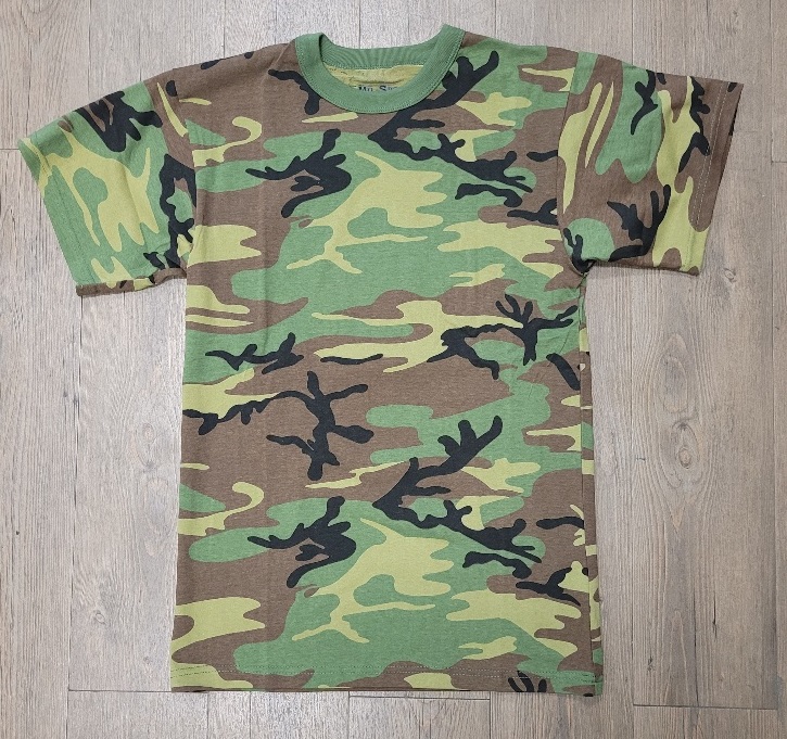 Woodland Camouflage T-shirt Small