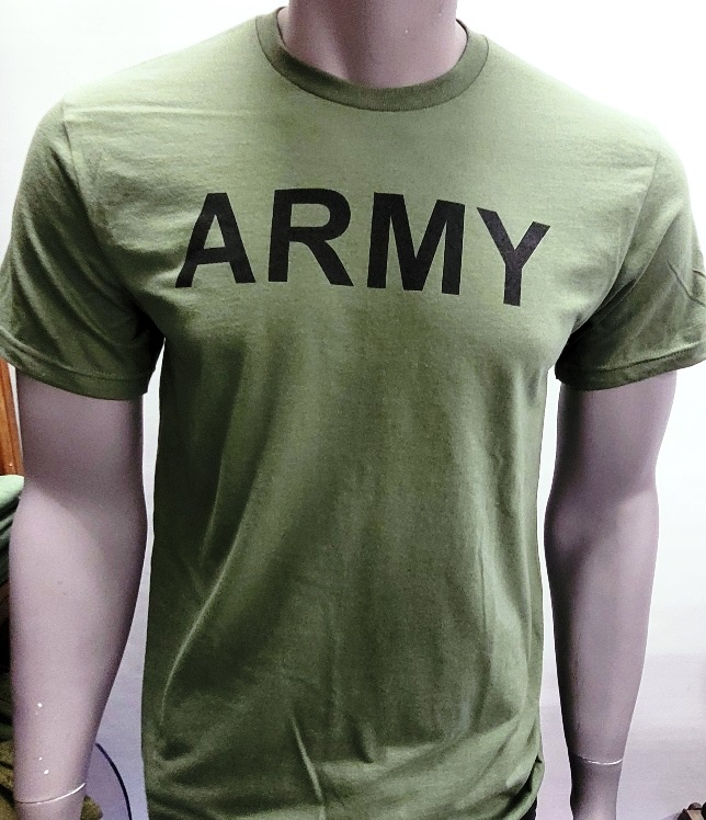 ARMY black on green XL