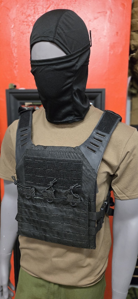 Lasercut Molle Plate Carrier Black