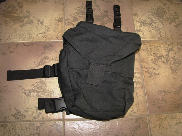 Drop leg gas mask bag - black