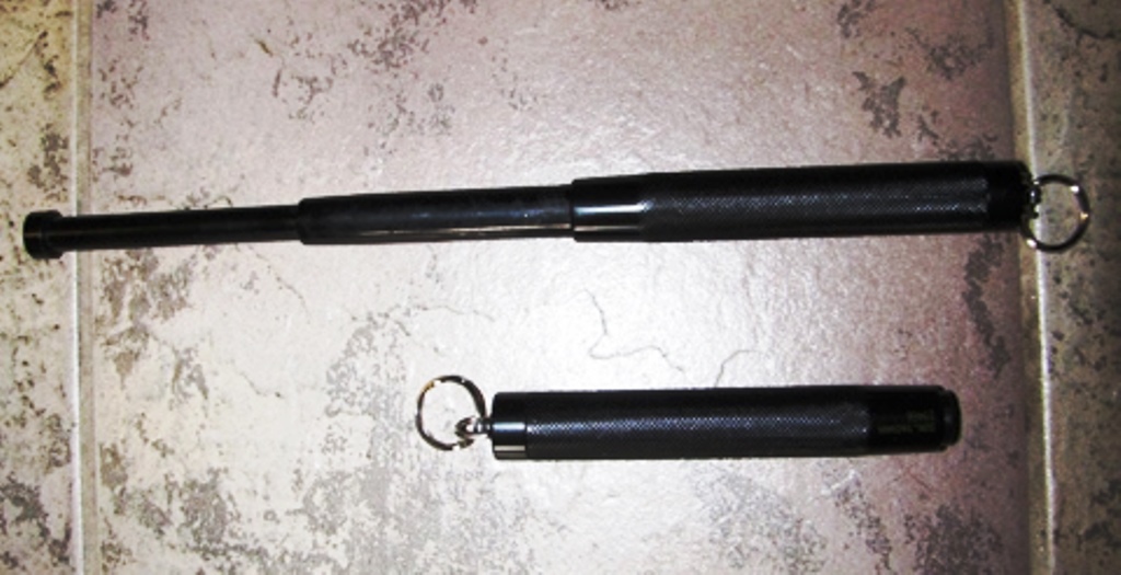 Baton Extendable diamond steel grip - 12\"