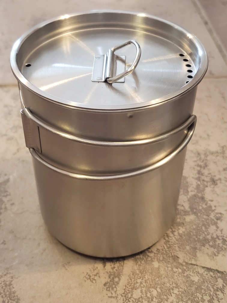 25 oz Stainless Steel Pot /Cup w Lid