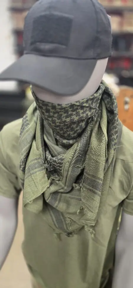 Shemagh Desert Scarf, OD Green/Black