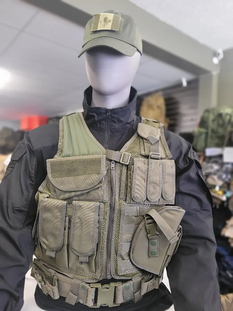 Cross Draw Tactical Vest Green
