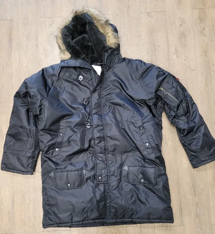 Classic N-3B Winter Parka Large Black - Army Issue