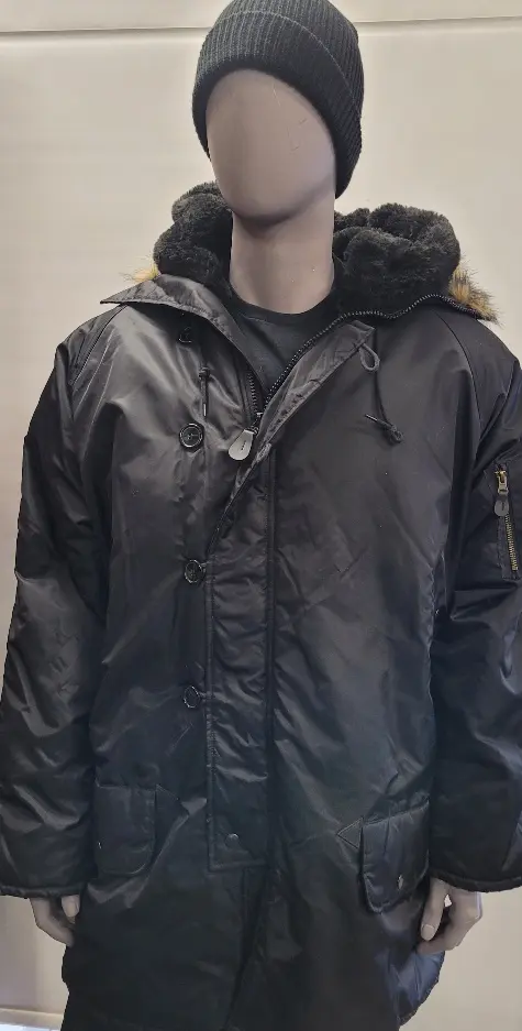 Classic N-3B Winter Parka Large Black - Army Issue