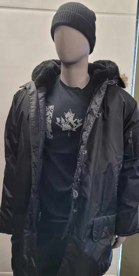 Classic N-3B Winter Parka Large Black - Army Issue