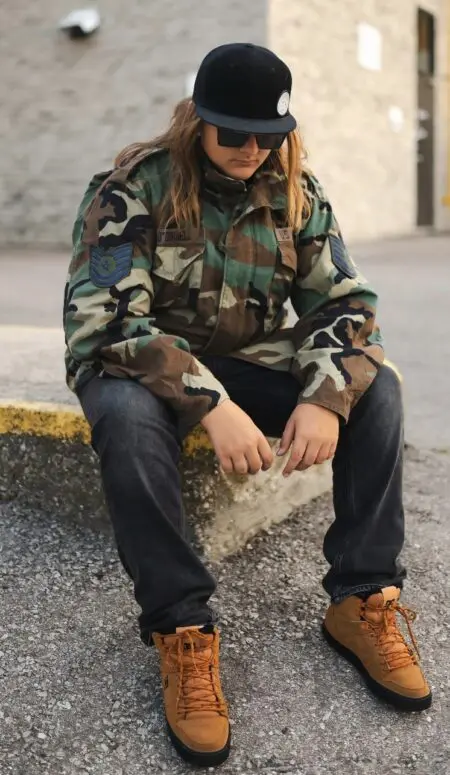 M65 woodland camouflage jacket Medium