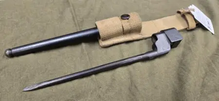Lee Enfield No 4 Spike Bayonet with Scabbard and Frog