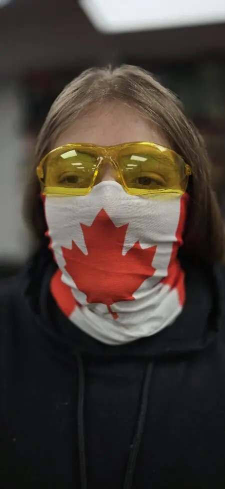 Canada Flag Neck Gaiter Red & White