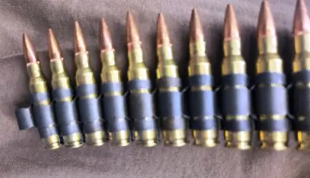 Linked 556 Dummy Ammo one foot belt