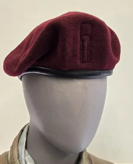 Beret Maroon Canadian Wool New size 7 1/2