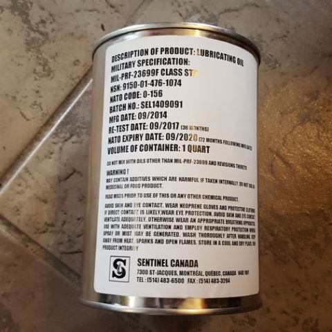 Oil - Lubricating Oil, Aircraft Turbine Engine, Synthetic