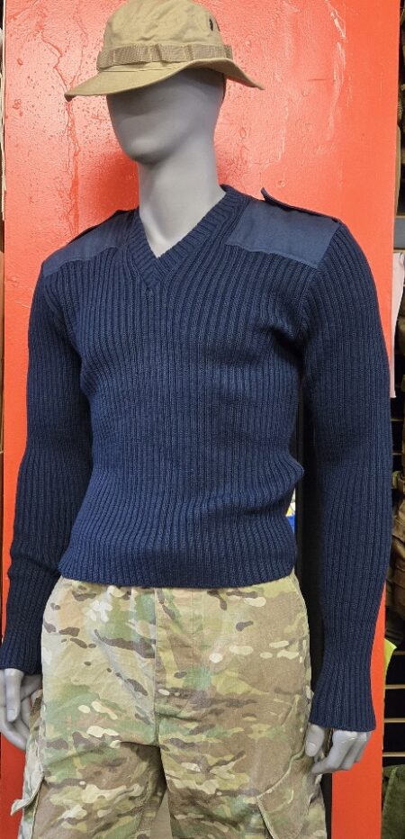 Commando Sweater 100% wool navy blue